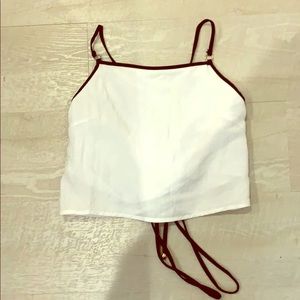 Sabo Skirt Cropped Lace-Up Shirt